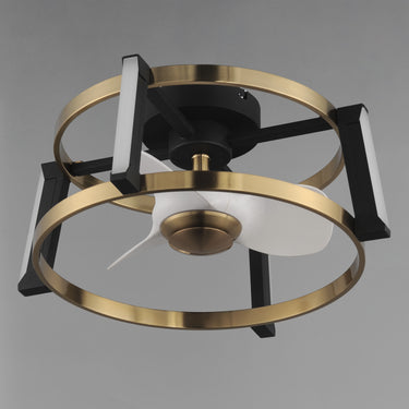 Maxim Lighting Darling 24" Wifi-Enabled LED Fandelight Black/Natural Aged Brass