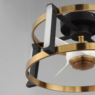 Maxim Lighting Darling 24" Wifi-Enabled LED Fandelight Black/Natural Aged Brass