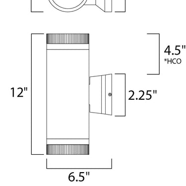 Maxim Lighting Lightray 2-Light Wall Sconce Architectural Bronze