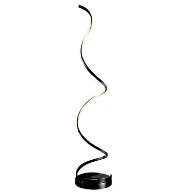 Finesse Decor Modern Spiral LED 61" Floor Lamp Black