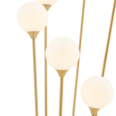 Finesse Decor Anechdoche 6 Lights Floor Lamp Gold and White
