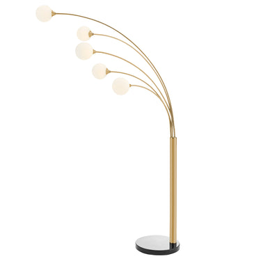 Finesse Decor Anechdoche 5 Lights Floor Lamp Gold and White