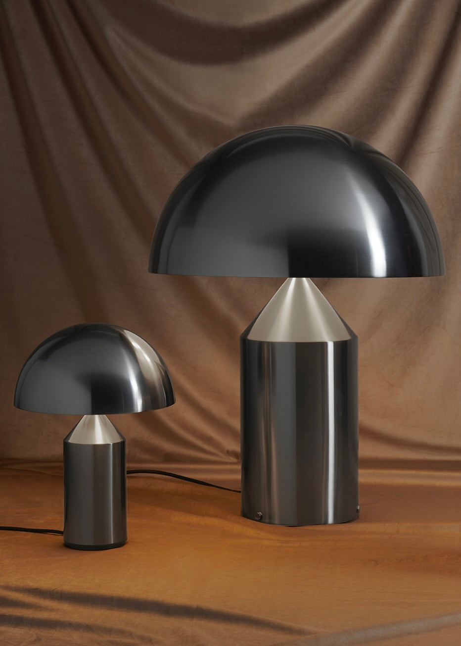 Atollo Nickel Table Lamp by Oluce