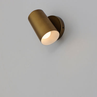 Maxim Lighting SpotLight Outdoor LED Sconce Cylinder Natural Aged Brass