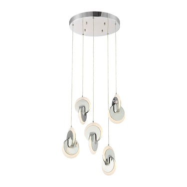 Finesse Decor Deuterium Round Chandelier Chrome