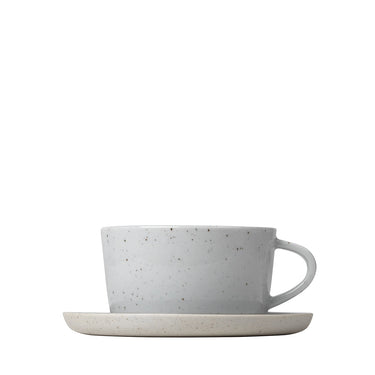 Ceramic Stoneware Tea Cups Saucers Set Of 2 Sablo Blomus 64377