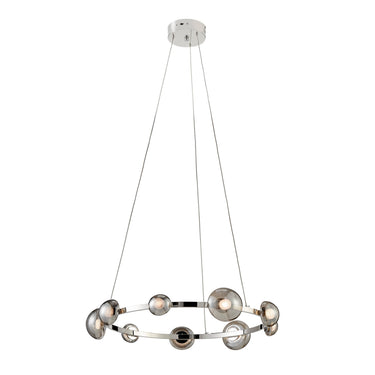 Finesse Decor Orbis Halo Chandelier Polish Nickel