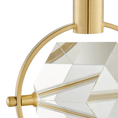 Finesse Decor Hollywood Cube 1 Light Pendant Gold