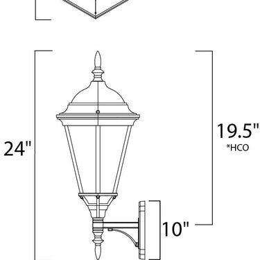 Maxim Lighting Westlake LED Outdoor Wall Lantern Black