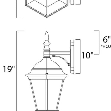 Maxim Lighting Westlake LED Outdoor Wall Lantern Black