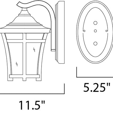 Maxim Lighting Balboa VX LED Outdoor Wall Mount Copper Oxide