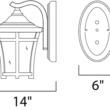 Maxim Lighting Balboa VX LED Outdoor Wall Mount Copper Oxide