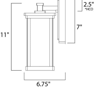 Maxim Lighting Terrace LED Small Outdoor Wall Bronze
