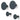 Wall Hooks Gunmetal Charcoal Set of 4 by blomus