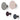 Wall Hooks Assorted Rd / Es / Wt / Gm Set of 4 by blomus