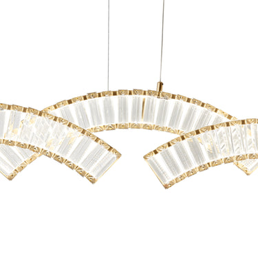 Finesse Decor Sanford Triple Chandelier Brushed Gold