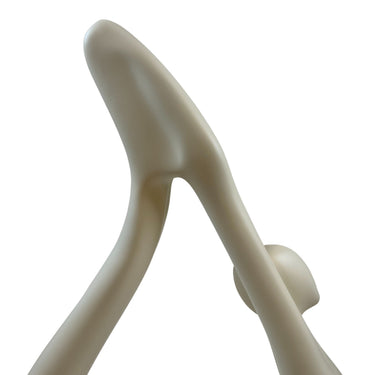 Finesse Decor Yoga White Sculpture - Gray Base