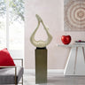 Finesse Decor Yoga White Sculpture - Gray Base