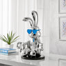 Finesse Decor Sitting Rabbit with Blue Tie and Glasses