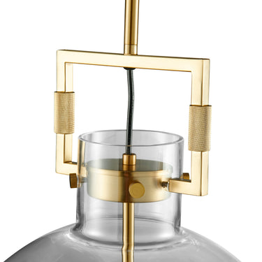Finesse Decor Atlas 1 LED Light Pendant Crystal and Gold