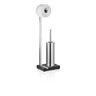 Matt Stainless Steel toilet butler with closed brush holder, product photo | MENOTO by Nina Thöming for blomus