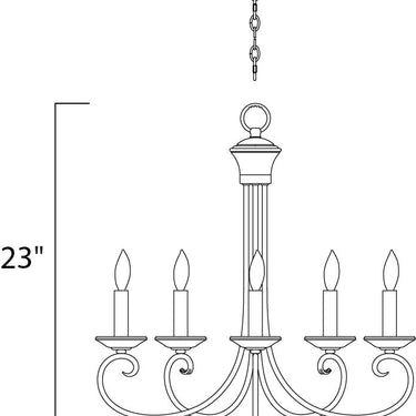 Maxim Lighting Loft 5-Light Chandelier Oil Rubbed Bronze