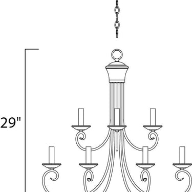 Maxim Lighting Loft 9-Light Chandelier Oil Rubbed Bronze
