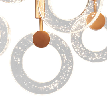 Finesse Decor Glitter Rings 10 Heads Chandelier Bronze