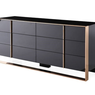 Nova Domus Cartier Black & Rosegold Dresser