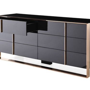 Nova Domus Cartier Black & Rosegold Dresser
