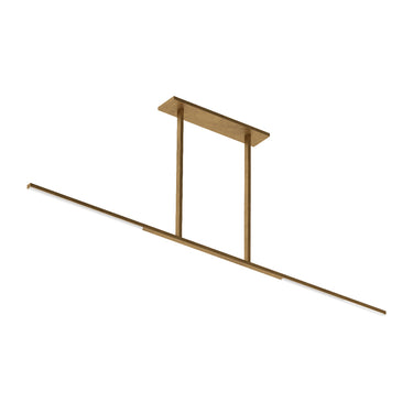 Geometric chandelier with integrated warm white LED lighting in bronze finish for modern interiors