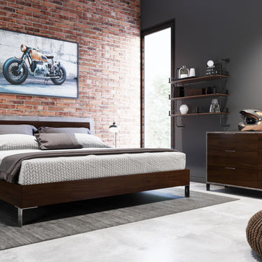 Nova Domus Conner Dark Walnut & Faux Concrete Dresser