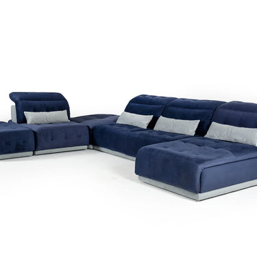David Ferrari Daiquiri Italian Blue & Grey Modular Sectional Sofa