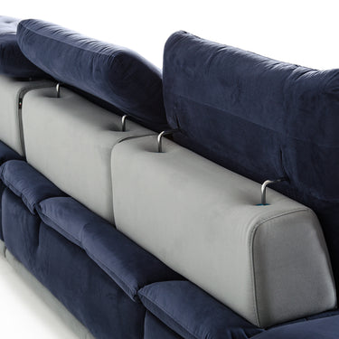 David Ferrari Daiquiri Italian Blue & Grey Modular Sectional Sofa