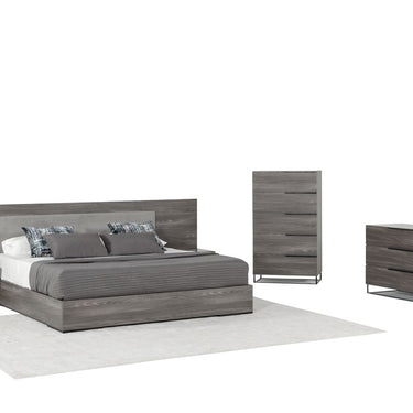 California King Nova Domus Enzo Italian Grey Oak & Fabric Bedroom Set