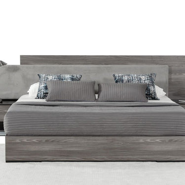 California King Nova Domus Enzo Italian Grey Oak & Fabric Bedroom Set