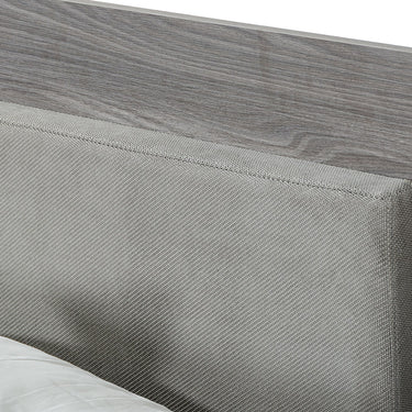 Nova Domus Enzo Italian Grey Oak & Fabric Bed with Nightstands