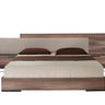 Nova Domus Matteo Italian Eastern King Walnut & Fabric Bed