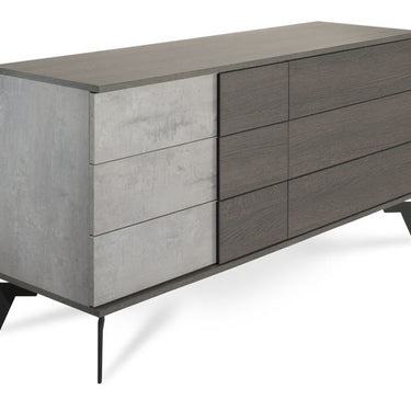 Nova Domus Palermo Italian Faux Concrete & Grey Dresser
