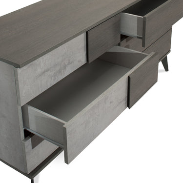 Nova Domus Palermo Italian Faux Concrete & Grey Dresser