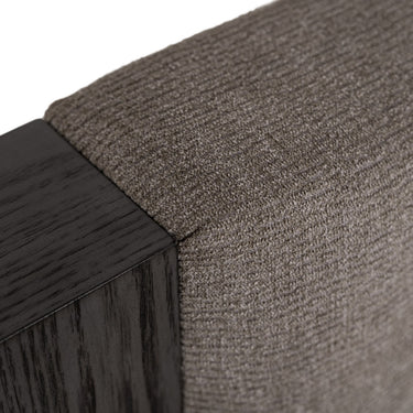 Queen Size Grey Fabric Bed with Attached Nightstands - Nova Domus Jagger 