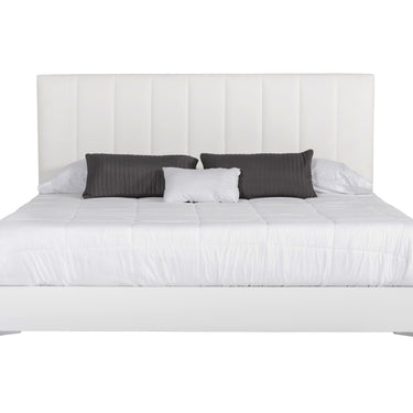 Nova Domus Angela Italian White Eco Leather Bed 