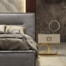 Lamod Italia Hollywood Italian Grey Leather Bed