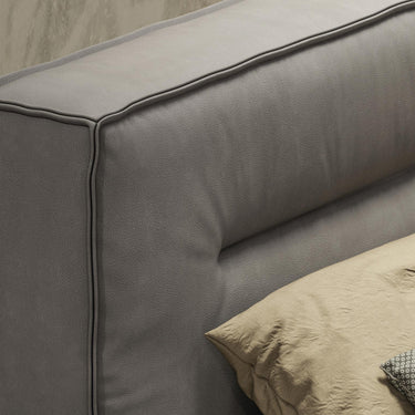 Lamod Italia Hollywood Italian Grey Leather Bed