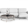 Lamod Italia Villeneuve White Italian Leather Sectional Sofa