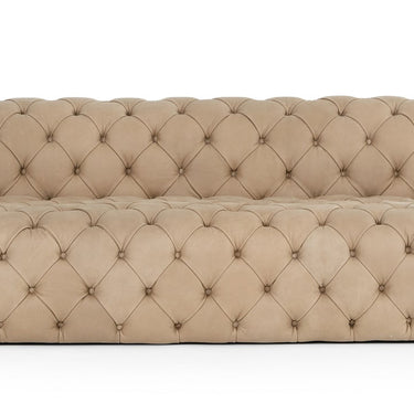 Lamod Italia Ellington Italian Beige Nubuck Leather 4-Seater Sofa