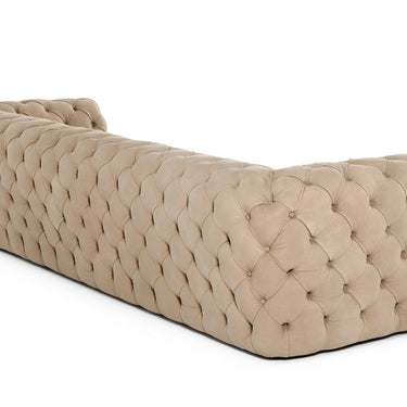 Lamod Italia Ellington Italian Beige Nubuck Leather 4-Seater Sofa