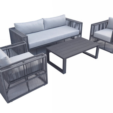 Renava Whimsy Outdoor Light Grey & Dark Grey Sofa Set