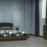 Nova Domus Fantasia Dark Walnut & Dark Grey Bed