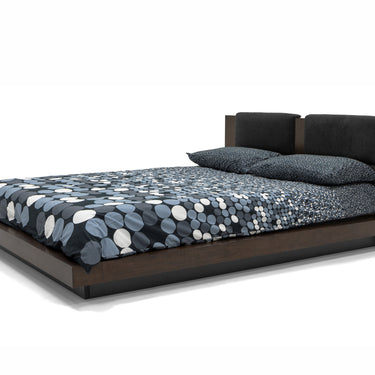 Nova Domus Fantasia Dark Walnut & Dark Grey Bed